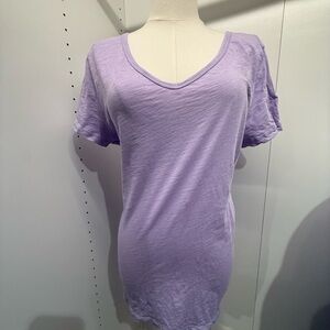 Lord & Taylor Light Purple Short Sleeve Top